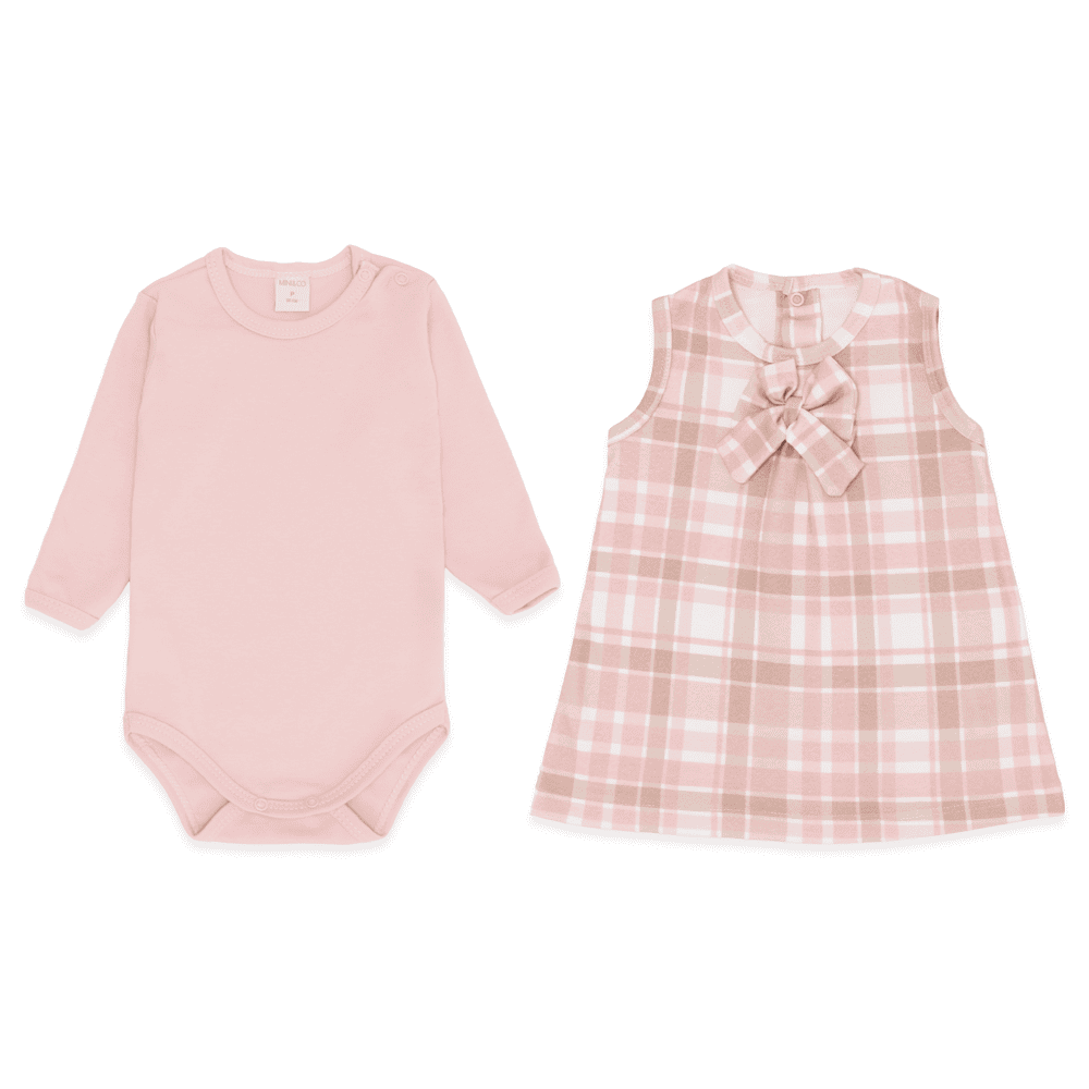 Blush Bow Baby Dress Set