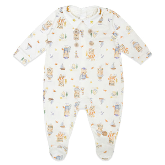 Nautical Bear Footed Sleeper